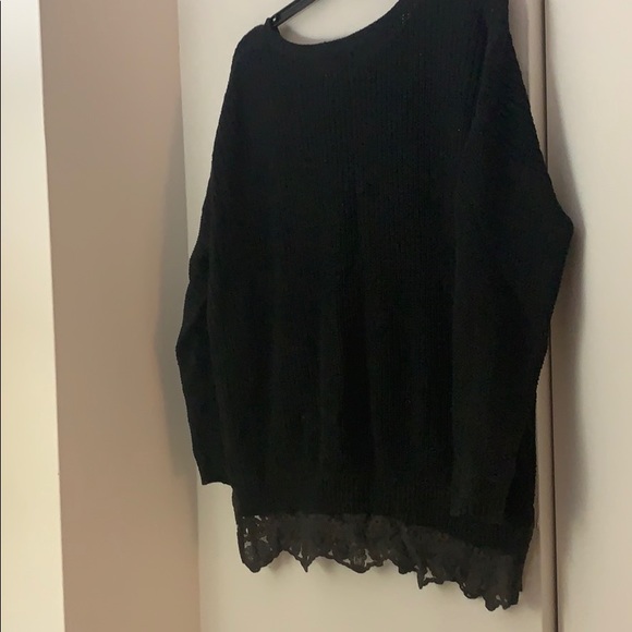 Urban Outfitters Black Knit With Lace Trim Detail - Picture 8 of 8